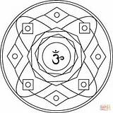 Mandala Coloring Sahasrara Symbol Chakra Pages Mandalas Printable Template sketch template