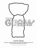 Latte Stone Drawing Guam Print Color Paintingvalley sketch template