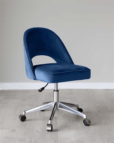 clover dark blue velvet office chair velvet office chair office