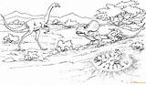 Oviraptor Nest Approaching Protoceratops Color Eggs Pages Coloring sketch template