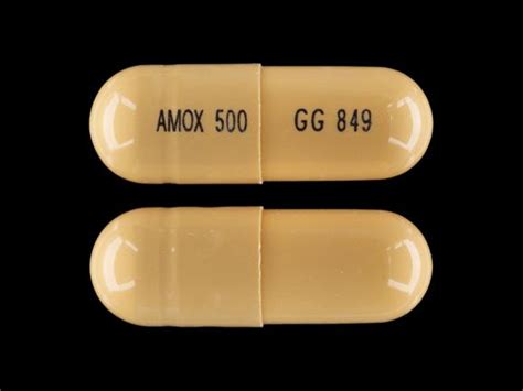 Amox 500 Gg 849 Pill Yellow Capsule Shape Pill Identifier