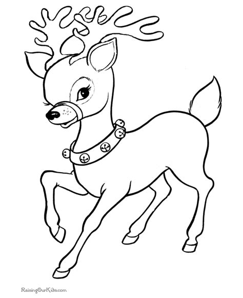 cute printable reindeer christmas coloring pages