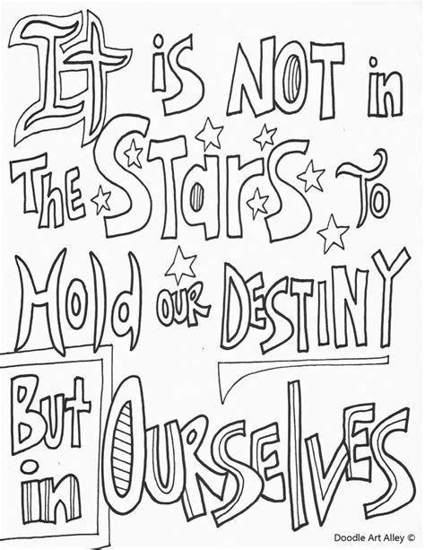 quote coloring pages doodle art alley
