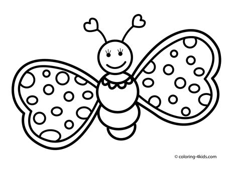 gambar butterfly coloring pages black white  page cute kids