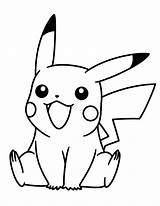 Pokemon Coloring Pages Getcoloringpages Printable Pikachu Print Cute sketch template