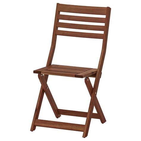 aepplaroe chair outdoor foldable brown stained ikea