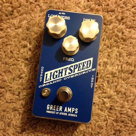 greer amps lightspeed organic overdrive pedal   day