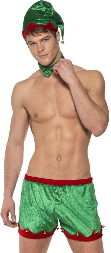 fever male elf fancy dress costume mens size 38 40 s sexy