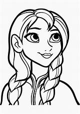 Anna Frozen Coloring Pages Face Print Princess Printables Template Elsa Fun sketch template