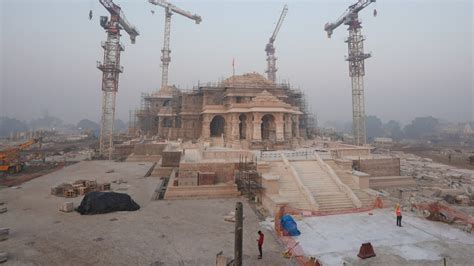ayodhya trust shares latest pictures  ram janmabhoomi temple