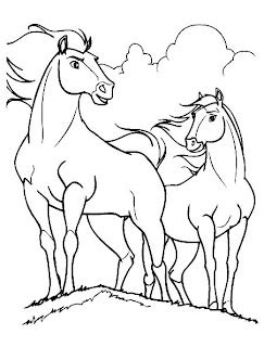desene de colorat  planse educative desene de colorat cu cai