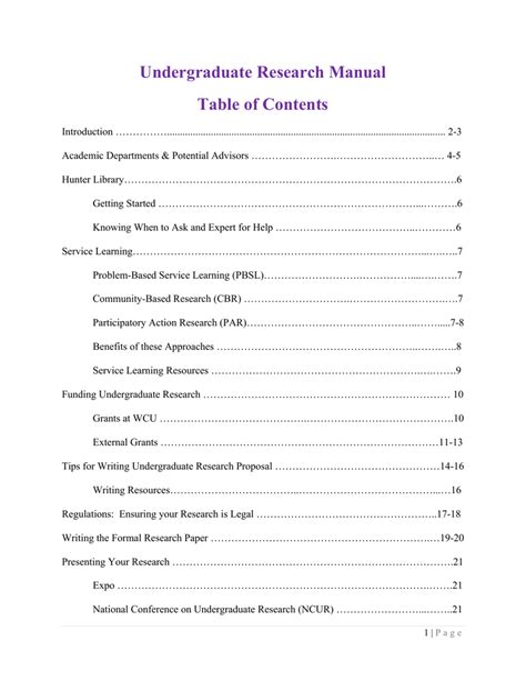 full research paper table  containts dissertation table  contents