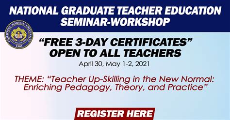 seminar workshop  teachers   day certificate register