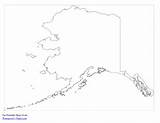 Alaska Coloring Printable Map Outline Maps Waterproofpaper Coloringhome sketch template