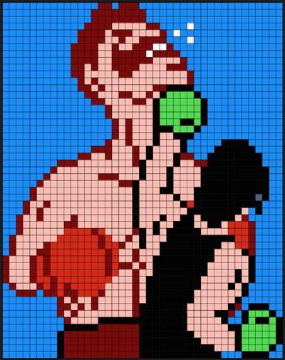 Every Punch Out Opponent In Perler Beads Pixel Art