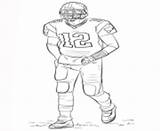 Coloring Brady Pages Tom Football Nfl Sport Template Printable sketch template
