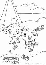 Frannys Feet Coloring Pages Printable Franny sketch template