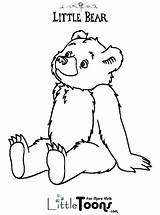 Coloring Bear Pages Little Getdrawings sketch template