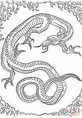 Coloring Hokusai Dragon Pages Katsushika sketch template