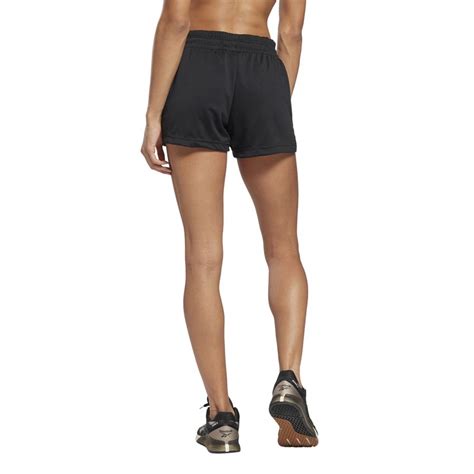 Buy Reebok Womens Workout Ready Knit Poly Training Shorts Black