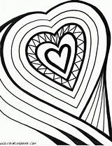Coloring Heart Hearts Pages Diamond sketch template