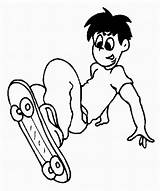 Coloring Skateboard Riding Boy Sheet Pages Ages Epic sketch template
