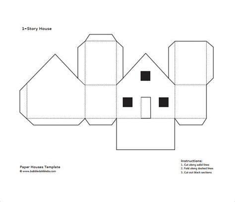paper house printable template google sok zima pinterest house