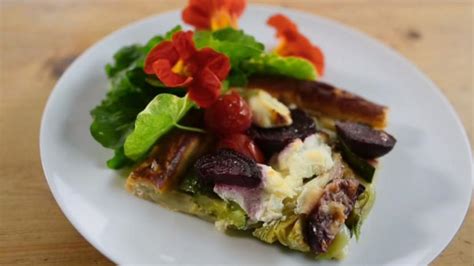 Roasted Vegetable And Goats Cheese Tart Recipe Bbc Food