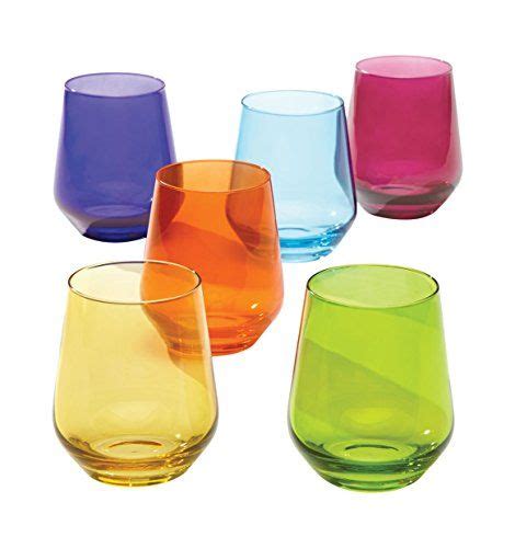 lenox tuscany classics cool colors stemless wine glass set
