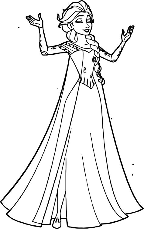 elsa printable coloring pages