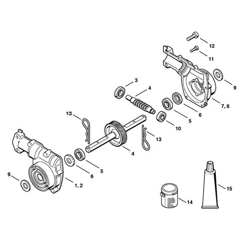 stihl mm   multi tool engine mm  parts diagram gear head