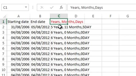 calculate days monthsyears   datesmp youtube