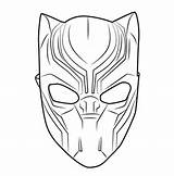 Pantera Maske Colorare Avengers Nera Raskrasil Kostenlos Superheld Maschera Schwarzer Colorpages Drucken Panthere Vingadores sketch template