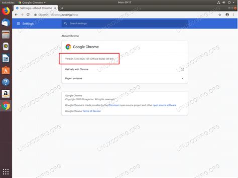 check google chrome browser version linuxconfigorg