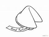 Fortune Cookie Drawing Outline Draw Vector Line Tattoo Chinese Google Vectorified sketch template