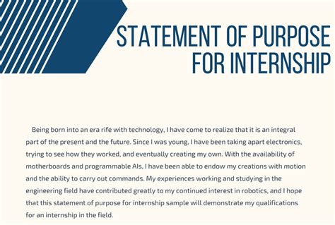 write statement  purpose  internship  sample zigsaw blog