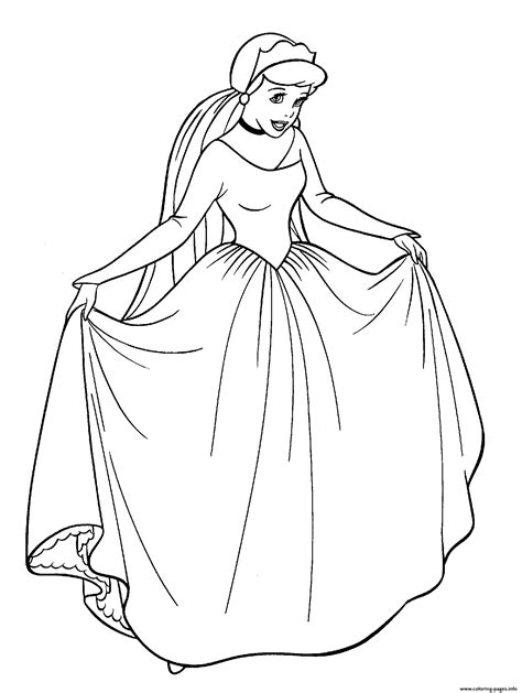 princess disney cinderella  kidsd coloring page printable