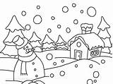 Winter Drawing Kids Season Easy Sketch Children Animals Landscape Nature Drawings Color Draw Coloring Simple Pages Animal Tornado Paintingvalley Sketches sketch template