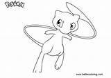 Mew Coloring Pages Pokemon Printable Kids Color sketch template