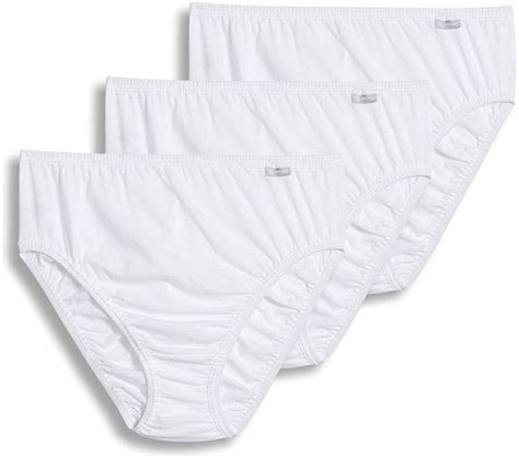 jockey 177516 women 3 pack cotton classic fit french cut panties white