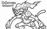 Infernape Coloring Pokemon Pages sketch template