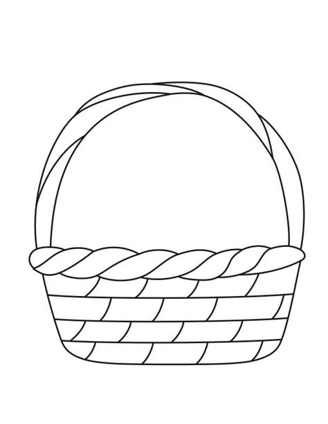 empty basket coloring page reading adventures  kids ages