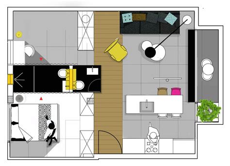 sq ft apartment floor plan home