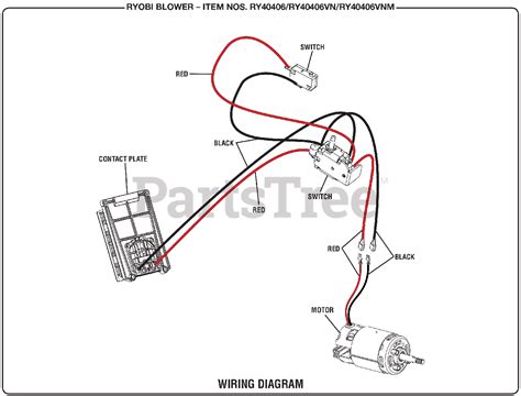 ryobi ry   ryobi  blower rev    wiring diagram parts lookup