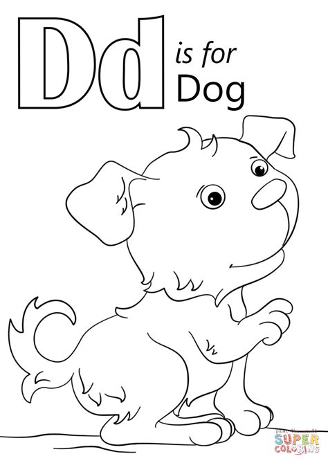 letter    dog coloring page  printable coloring pages