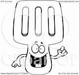 Spatula Mascot Idea Smart Clipart Cartoon Thoman Cory Outlined Coloring Vector sketch template