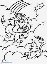 Coloring Lavender Pages Angel Clouds Getcolorings sketch template