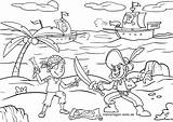 Piraten Malvorlage Ausmalbilder Pirat Kämpfen Pirates Piratas Kinderbilder Pirati öffnen Großformat sketch template