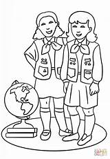 Scout Scouts Brownie Cub Ausmalbilder Pfadfinderin Supercoloring Coloringhome Dziewczynki Organizacja Template Letzte sketch template