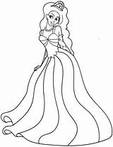 Coloring Colorare Disegni Principessa Principesse Princesas sketch template